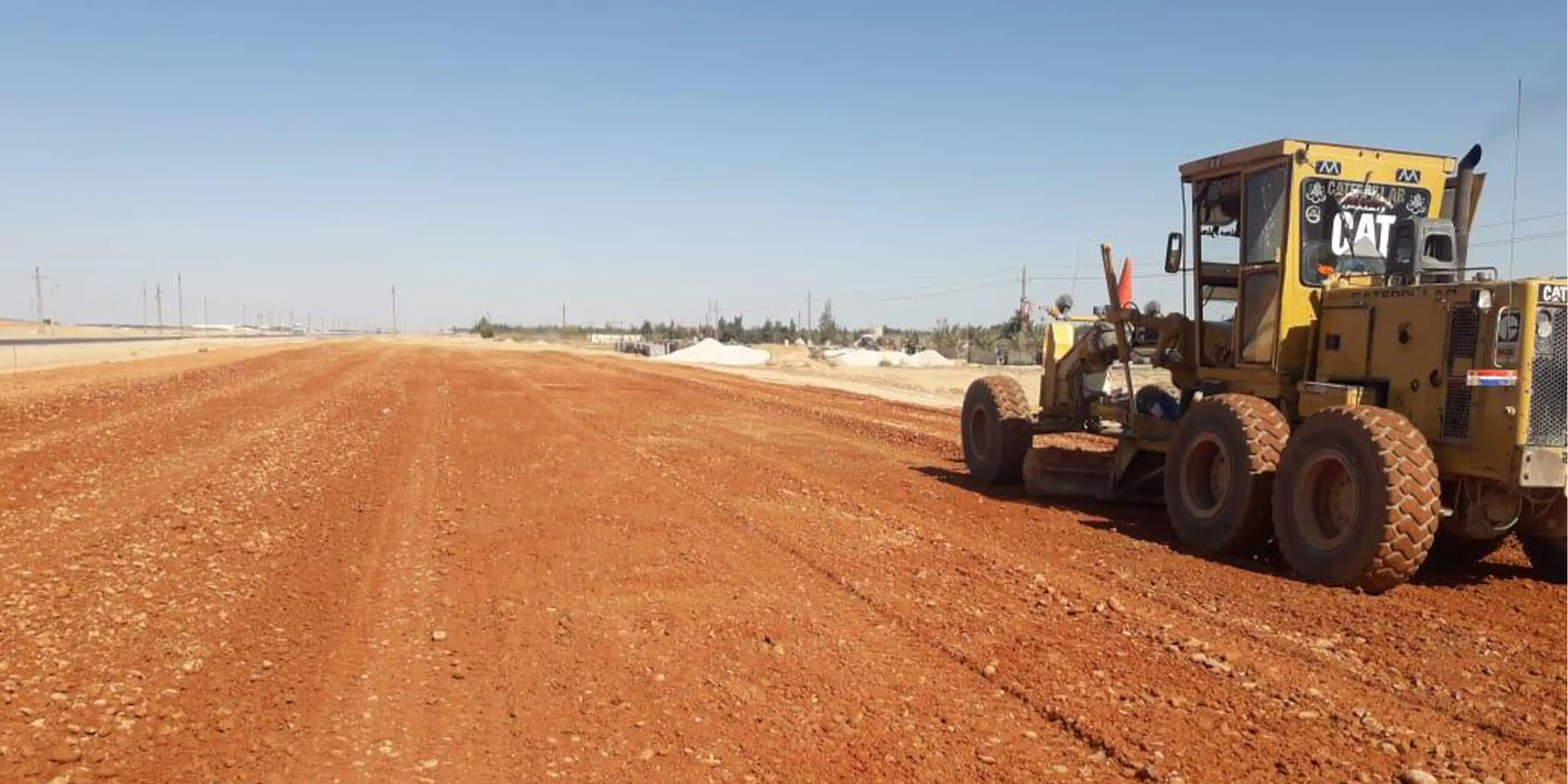 Travaux d'amélioration et de renforcement de la route Heliopolis-Belbiss désertique